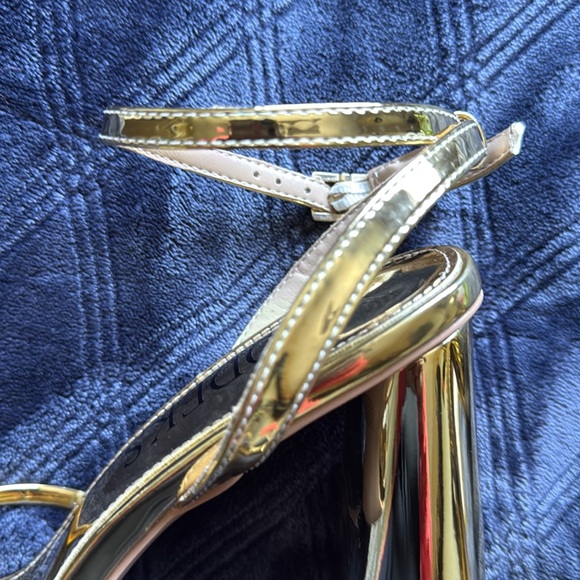 YODEKS Women’s Gold Heeled strappy Sandals Square front New size 9 - Picture 10 of 11